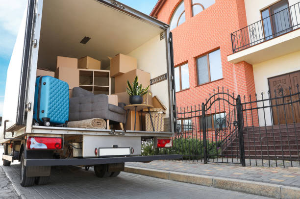 Packed boxes ready for moving